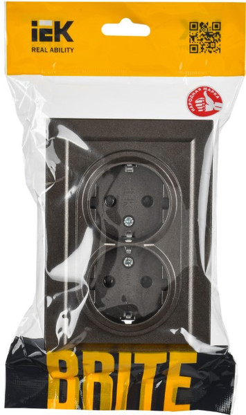 Изображение товара Розетка IEK Brite BR-R21-16-K45-F (темная бронза)
