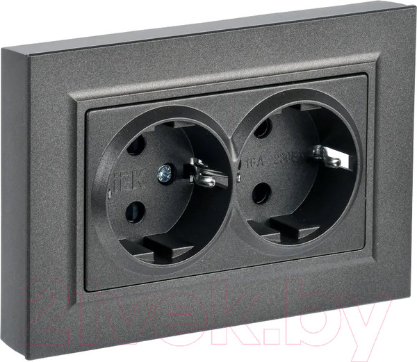 Изображение товара Розетка IEK Brite BR-R24-16-K45-F (темная бронза)