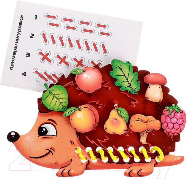 Изображение товара Развивающий игровой набор ЛазерПРО Шнуровка Ежик / 7402488