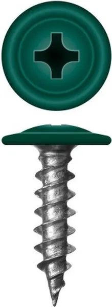 Изображение товара Саморез Admiral МЦП Острый 4.2x25мм RAL 6005 (500шт, зеленый мох)