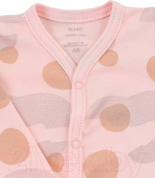 Изображение товара Набор боди для малышей Rant Три-О Hugs And Kisses Girls / 7172-74 (3шт)