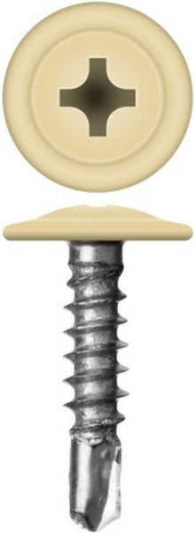 Изображение товара Саморез Admiral МЦСП Сверло 4.2x19мм RAL 1014 (500шт, слоновая кость)