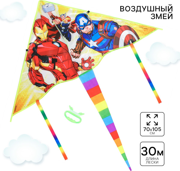 Изображение товара Воздушный змей Marvel Железный человек, Тор, Капитан Америка / 715971