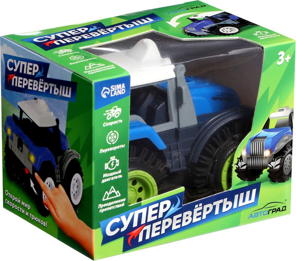 Изображение товара Трактор игрушечный Автоград Хозяин фермы / 7652112 (синий)