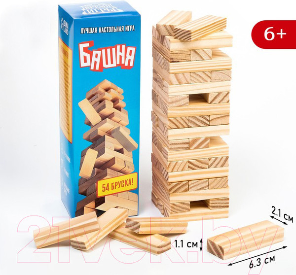 Изображение товара Настольная игра Время игры Падающая башня / 9223588