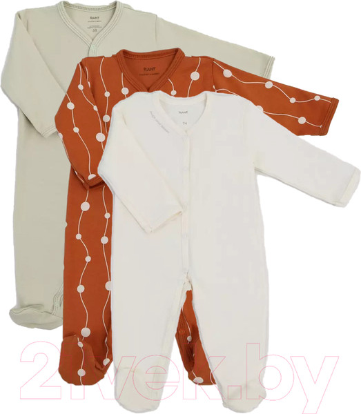 Изображение товара Набор боди для малышей Rant Три-О Hugs And Kisses / 1172-68 (3шт)