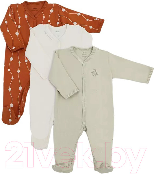 Изображение товара Набор боди для малышей Rant Три-О Hugs And Kisses / 1672-56 (3шт)