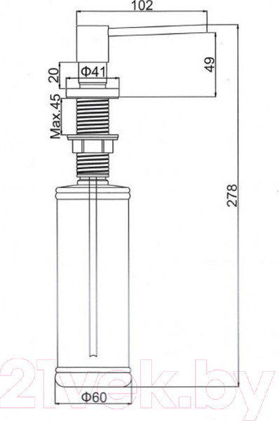 Изображение товара Дозатор встраиваемый в мойку Gerhans K50403A