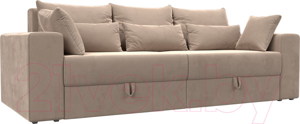 Изображение товара Диван Лига Диванов Майами 128 (велюр бежевый)