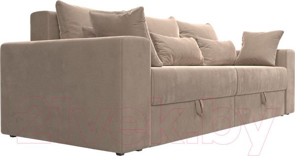 Изображение товара Диван Лига Диванов Майами 128 (велюр бежевый)