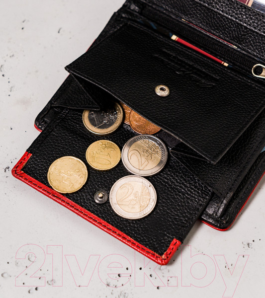 Изображение товара Портмоне Peterson PTN 302.03-5552 (черный/красный)