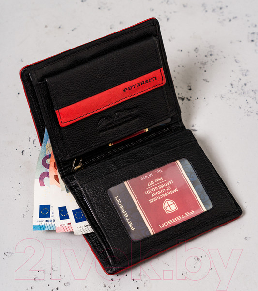 Изображение товара Портмоне Peterson PTN 302.03-5552 (черный/красный)