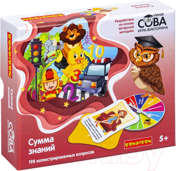 Изображение товара Настольная игра Bondibon Умная Сова Сумма знаний / ВВ5524