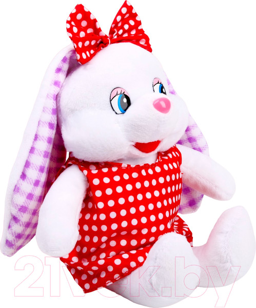 Изображение товара Мягкая игрушка Sima-Land Зайка с бантом в горох / 7619112