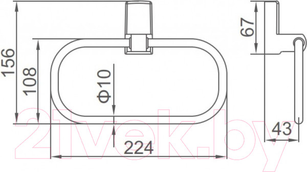 Изображение товара Кольцо для полотенца Ledeme L30304