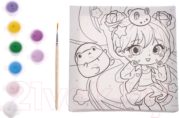 Изображение товара Картина по номерам Школа талантов Зеленоглазая девочка / 9472191