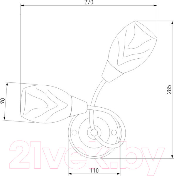 Изображение товара Бра Евросвет Virginia 2275/2 (хром)