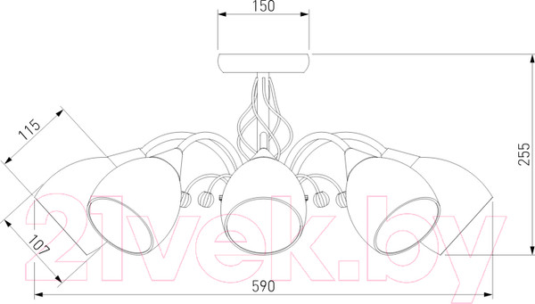 Изображение товара Люстра Евросвет Gabriella 30026/8 (золото)