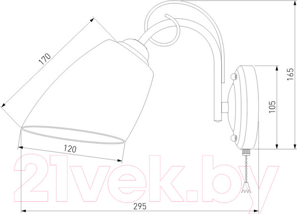 Изображение товара Бра Евросвет Stefanie 30107/1 (античная бронза)