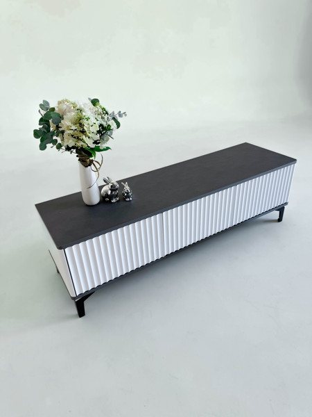 Изображение товара Тумба Shtabe Royal 5031 эко (белый/металл бруклин/черный)