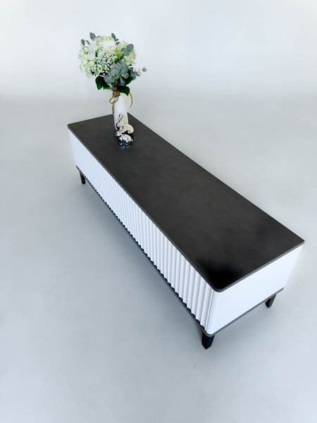 Изображение товара Тумба Shtabe Royal 5031 эко (белый/металл бруклин/черный)