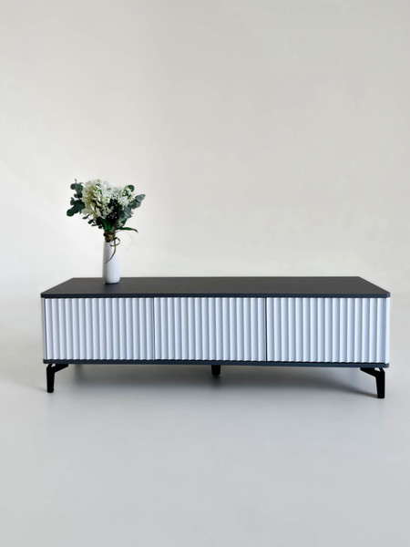 Изображение товара Тумба Shtabe Royal 5031 эко (белый/металл бруклин/черный)