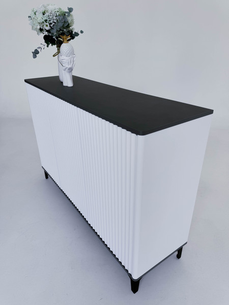 Изображение товара Тумба Shtabe Royal 5051 эко (белый/металл бруклин/черный)