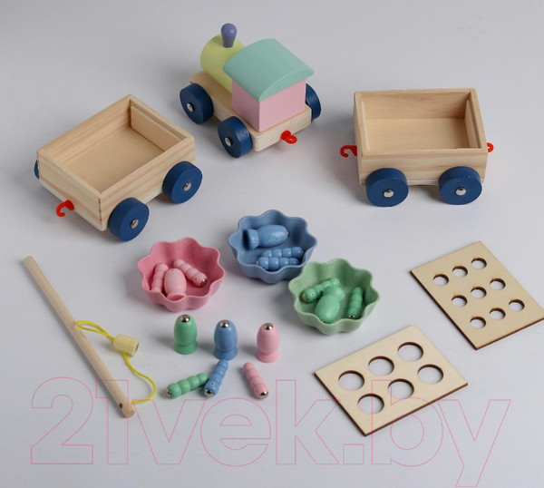 Изображение товара Развивающий игровой набор Sima-Land Паровозик 5084447