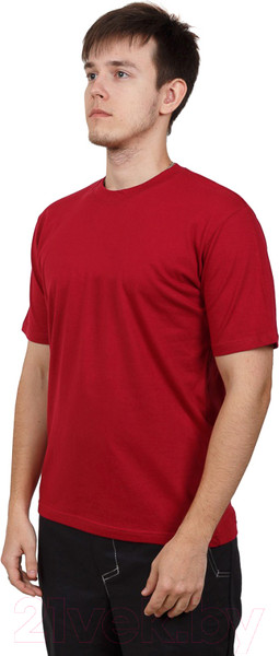 Изображение товара Футболка Sardoba Tekstil Х/б 160гр (5XL, бордовый)