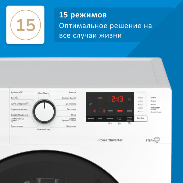 Изображение товара Стиральная машина Beko WSRE6H612ZAWI