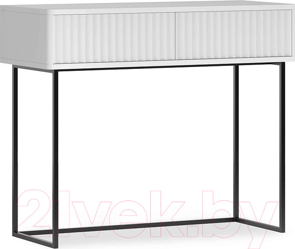 Изображение товара Туалетный столик Shtabe Royal 5011 эко (белый/белый/черный)