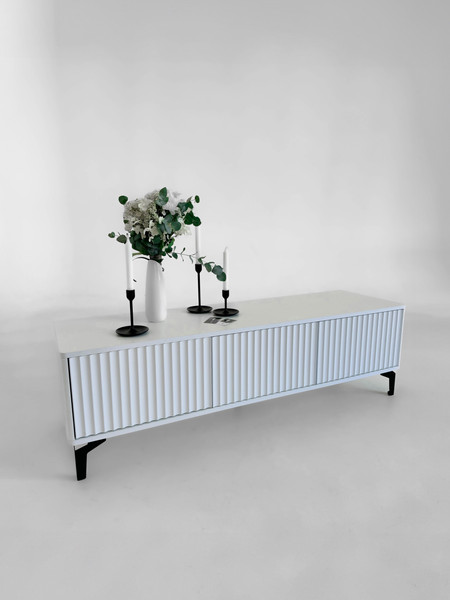 Изображение товара Тумба Shtabe Royal 5031 эко (белый/белый/черный)