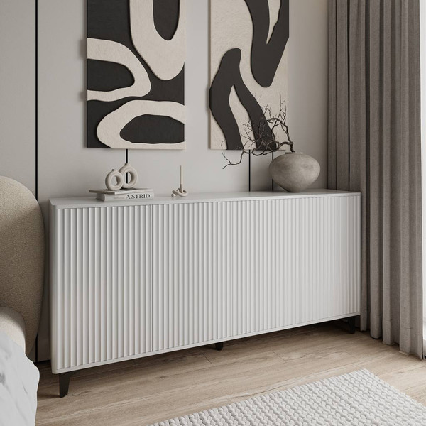 Изображение товара Тумба Shtabe Royal 5057 эко (белый/белый/черный)