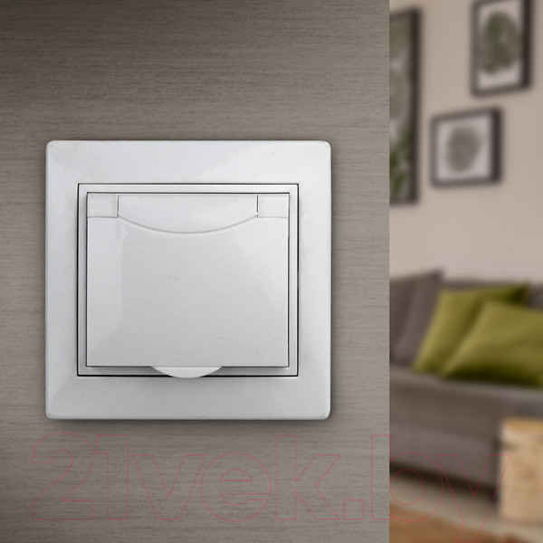 Изображение товара Розетка INTRO Plano 1-203-01 / Б0053889 (белый)