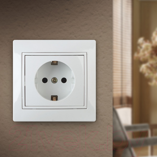 Изображение товара Розетка INTRO Plano 1-206-01 / Б0053923 (белый)