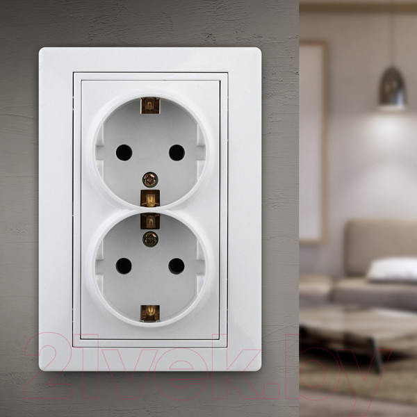 Изображение товара Розетка INTRO Plano 1-208-01 / Б0053933 (белый)