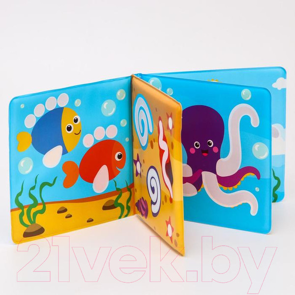 Изображение товара Игрушка для ванной Крошка Я Книжка. Рисуем пальчиками: морские животные / 5084672