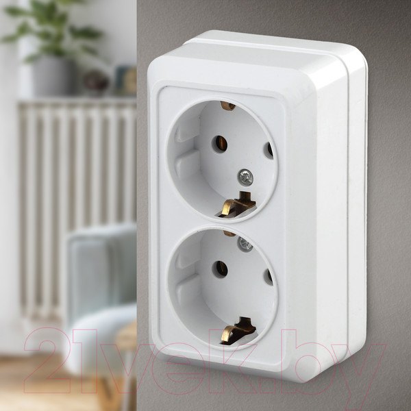 Изображение товара Розетка INTRO Quadro 2-204-01 / Б0053800 (белый)