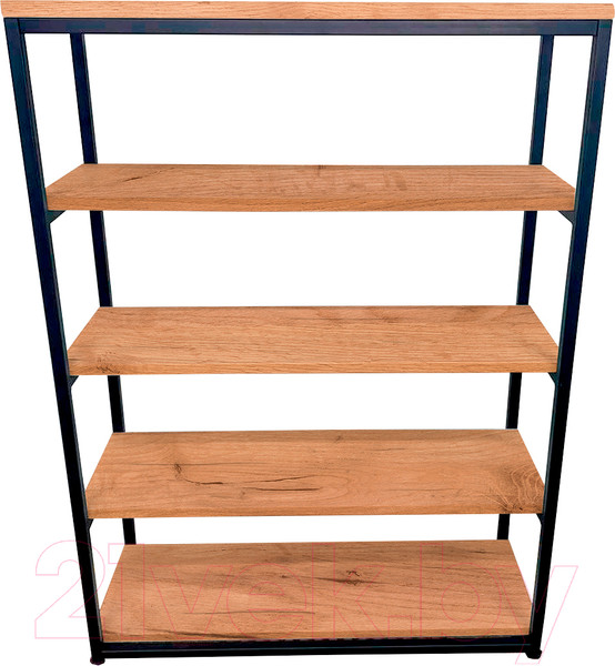 Изображение товара Стеллаж Millwood Лофт CH-5 80x30x110 (дуб золотой Craft/металл черный)