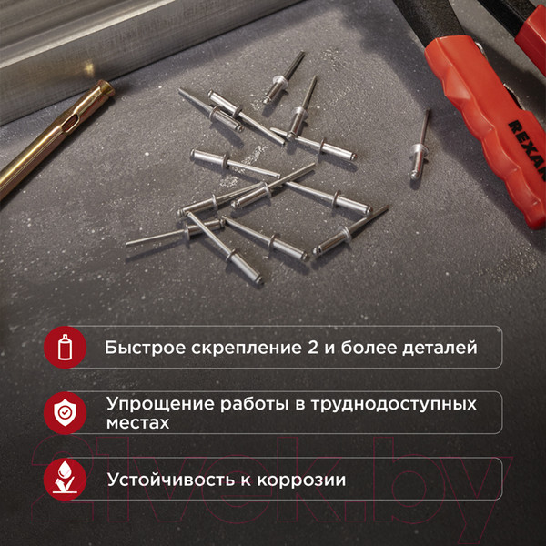 Изображение товара Набор заклепок Rexant 4.8x14мм / 12-5365 (50шт)