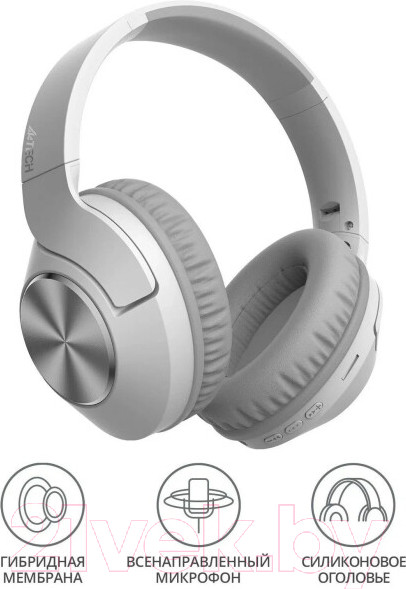 Изображение товара Беспроводные наушники A4Tech BH300 (белый)