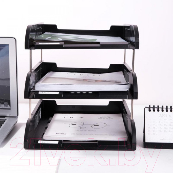 Изображение товара Набор лотков для бумаг Deli 9217 (черный)