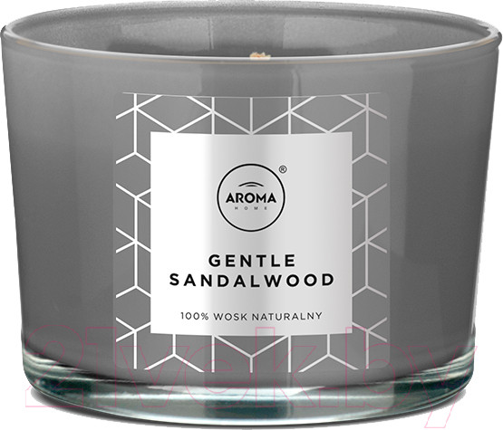 Изображение товара Свеча Aroma Home Scented Candle Gentle Sandalwood Ароматическая (115г)
