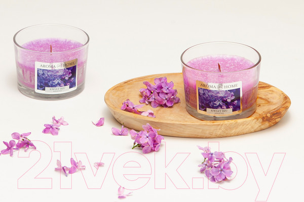 Изображение товара Свеча Aroma Home Scented Candle Lilac Flower Ароматическая (115г)