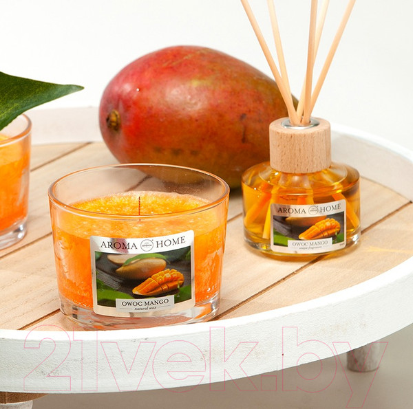 Изображение товара Свеча Aroma Home Scented Candle Mango Ароматическая (115г)
