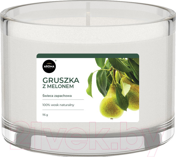 Изображение товара Свеча Aroma Home Scented Candle Pear And Melon Ароматическая (115г)