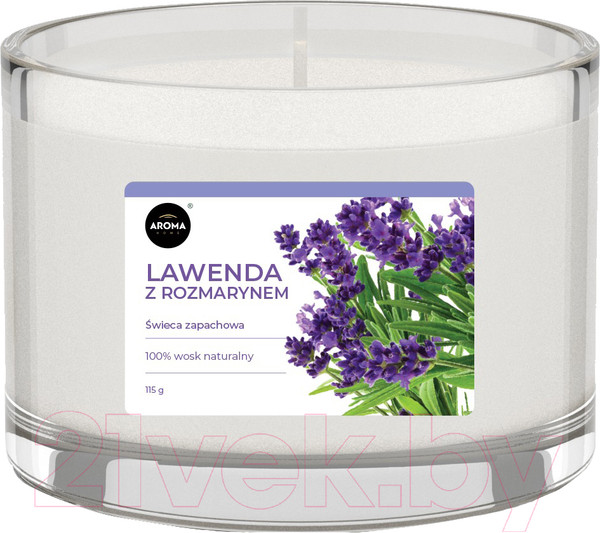 Изображение товара Свеча Aroma Home Scented Candle Lavender And Rosemary Ароматическая (115г)