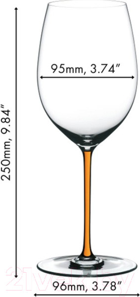 Изображение товара Бокал Riedel Fatto a Mano Cabernet Merlot / 4900/0O (оранжевый)