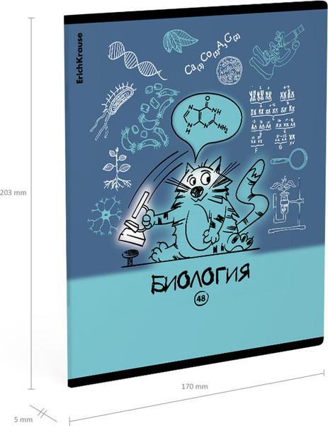 Изображение товара Тетрадь предметная Erich Krause Котоформулы. Биология / 59510 (48л)