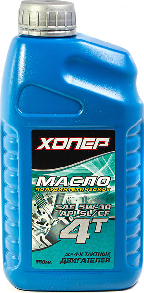 Изображение товара Моторное масло Хопер Для 4-х тактных двигателей SAE 5W-30 API SJ/CF (950мл)